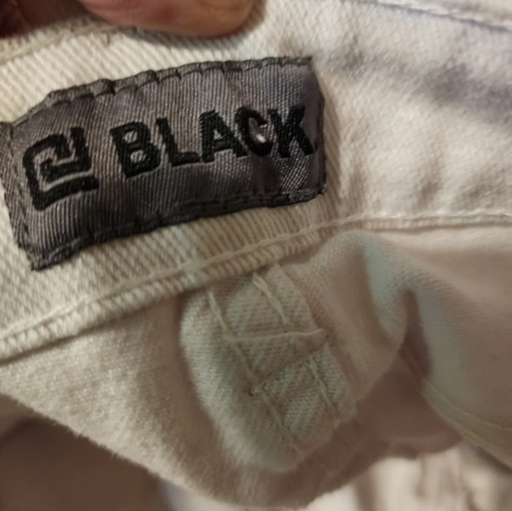 CJ Black Mens White Jeans 30x30 Skinny Flex‎ Zipper Accents